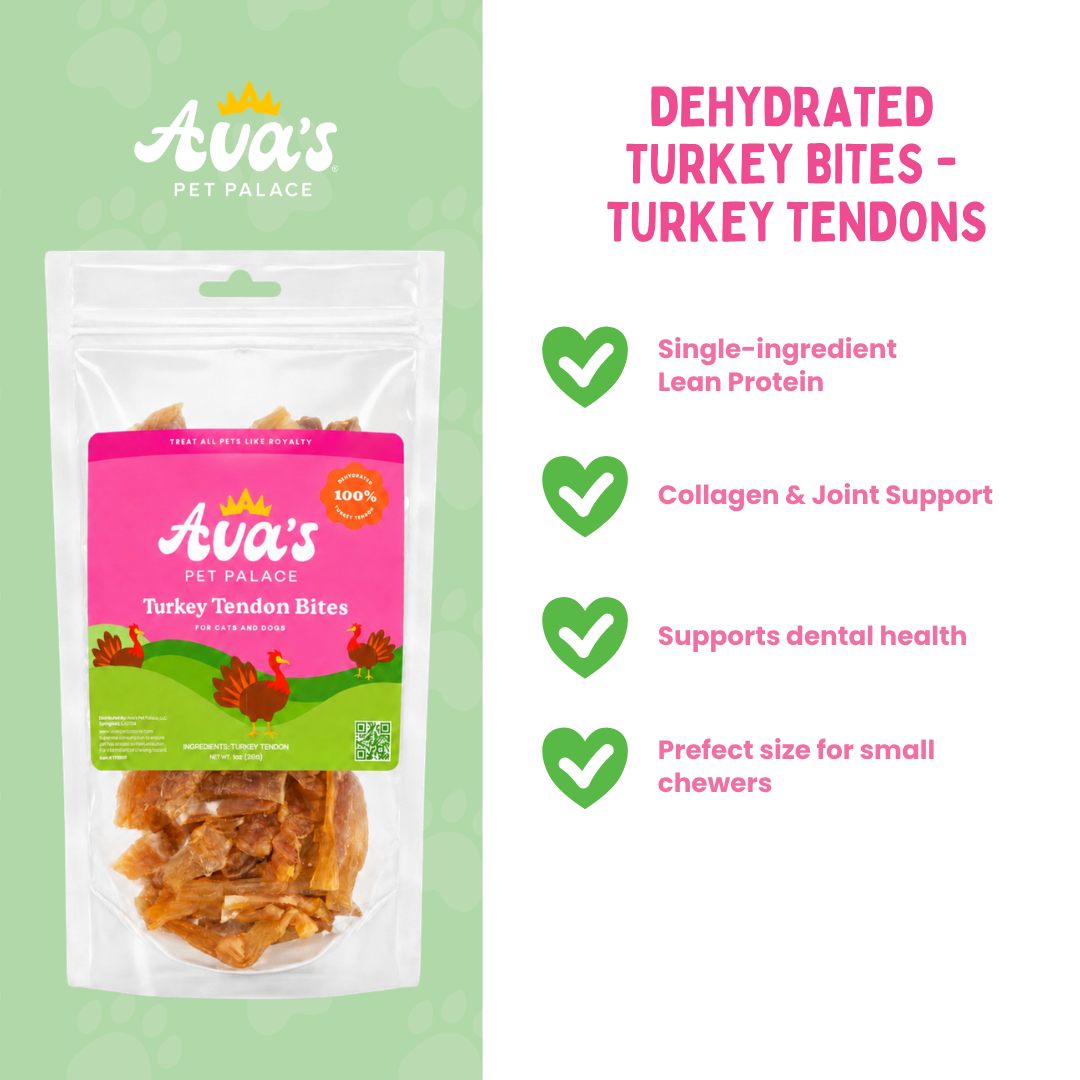 Turkey Tendon Jerky Dog Treats - Turkey Bites