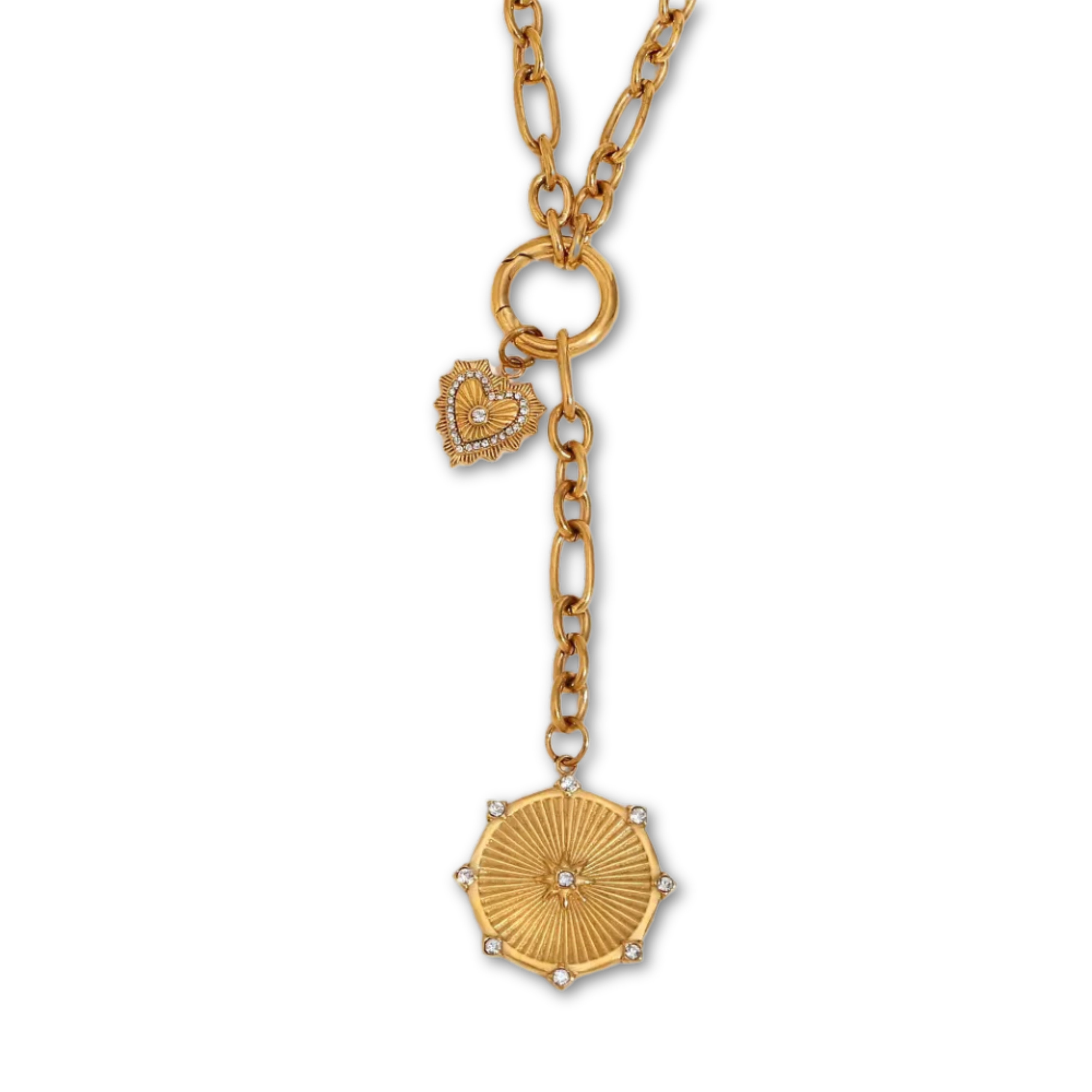 Sacred Heart - Duo Drop Necklace
