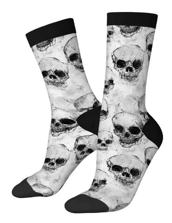 Novelty Socks - Distressed Skulls