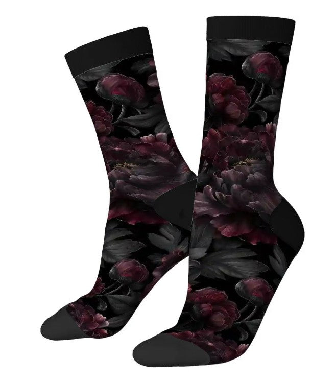 Novelty Socks - Gothic Peony