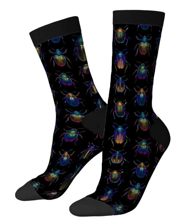 Novelty Socks - Rainbow Beetles