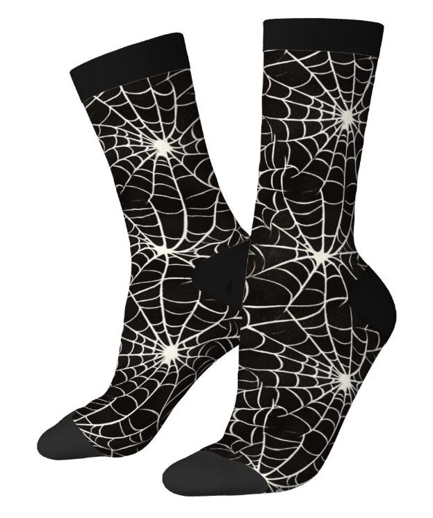 Novelty Socks - B/W Spider Webs