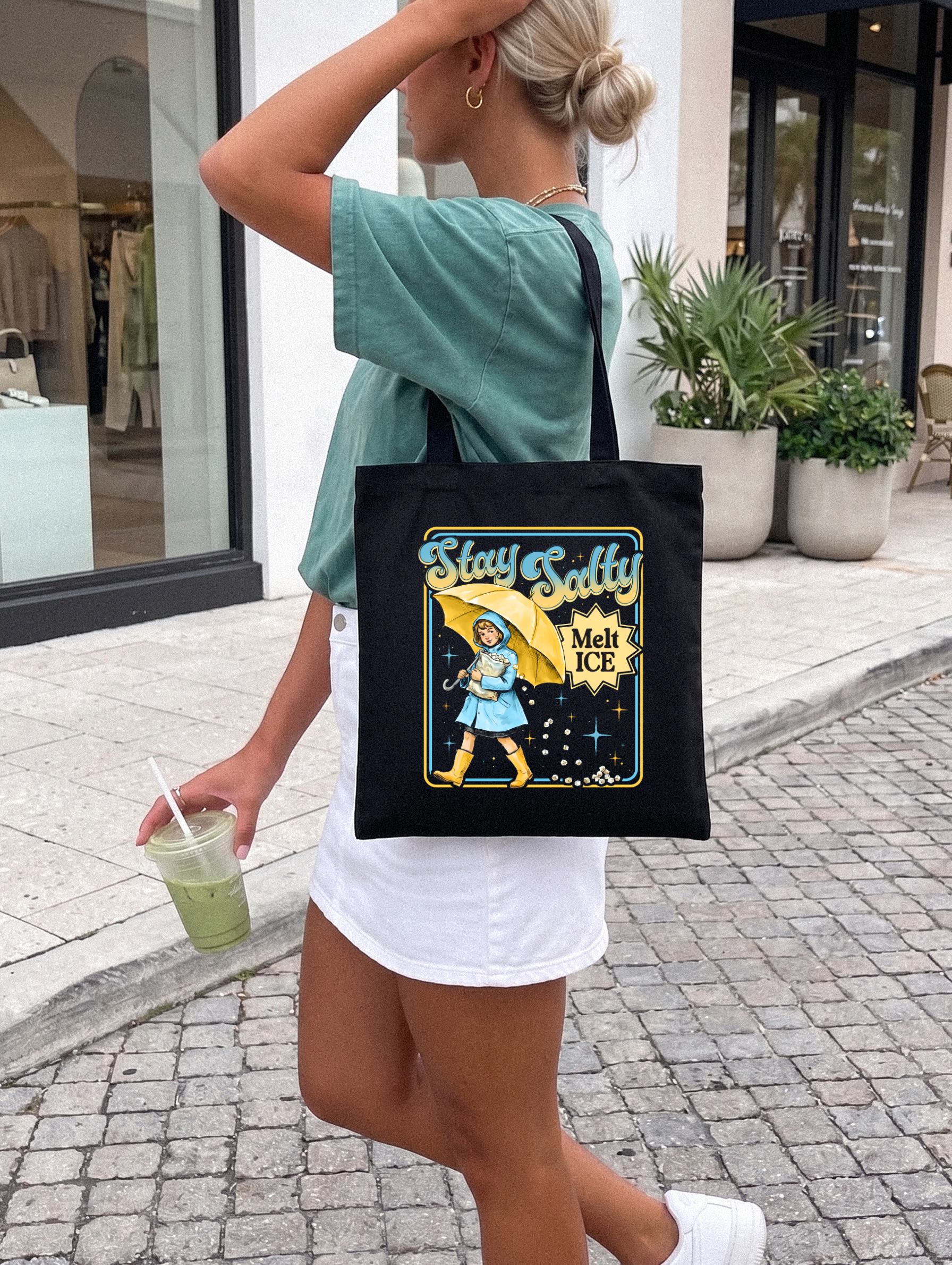 Stay Salty Melt ICE Tote Bag | Anti-ICE Canvas Tote