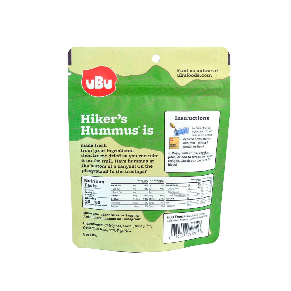 uBu Hiker's Hummus (4-pack)