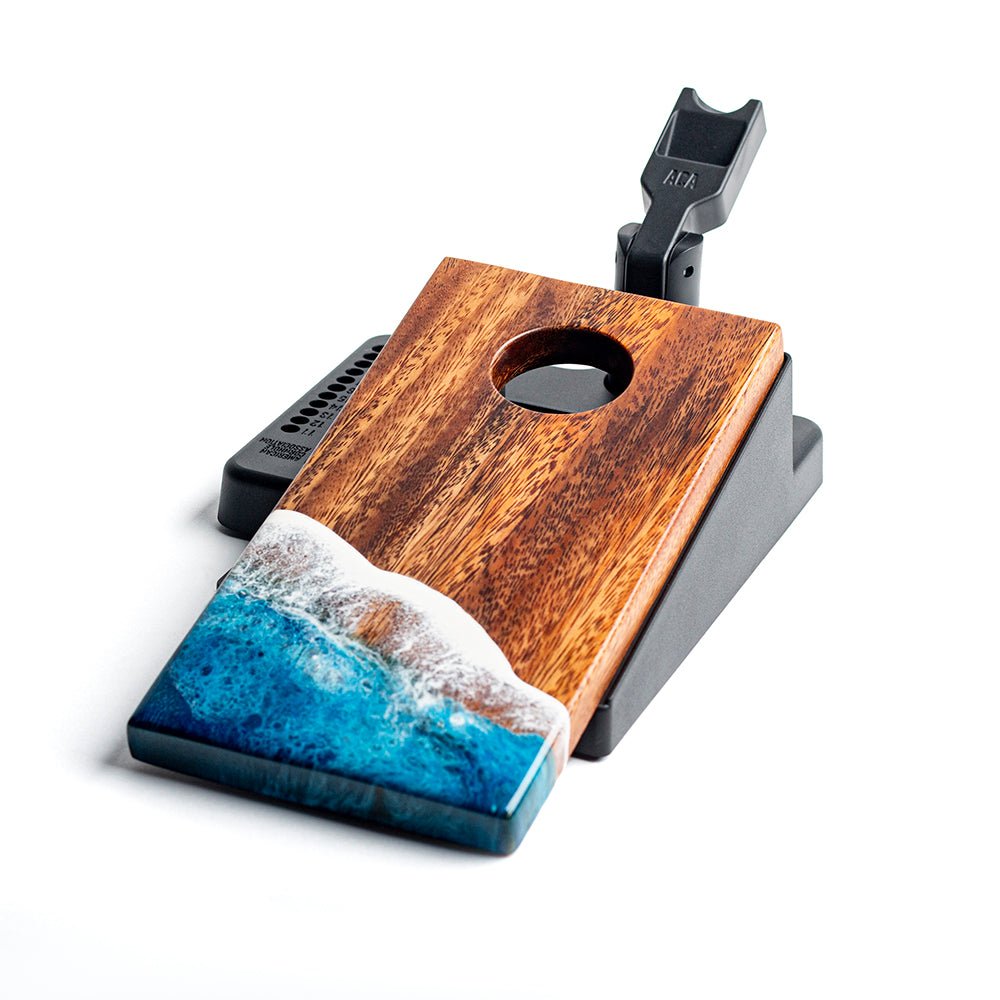 The Beach Epoxy Resin Double Chuck ART Mini Tabletop Cornhole Game