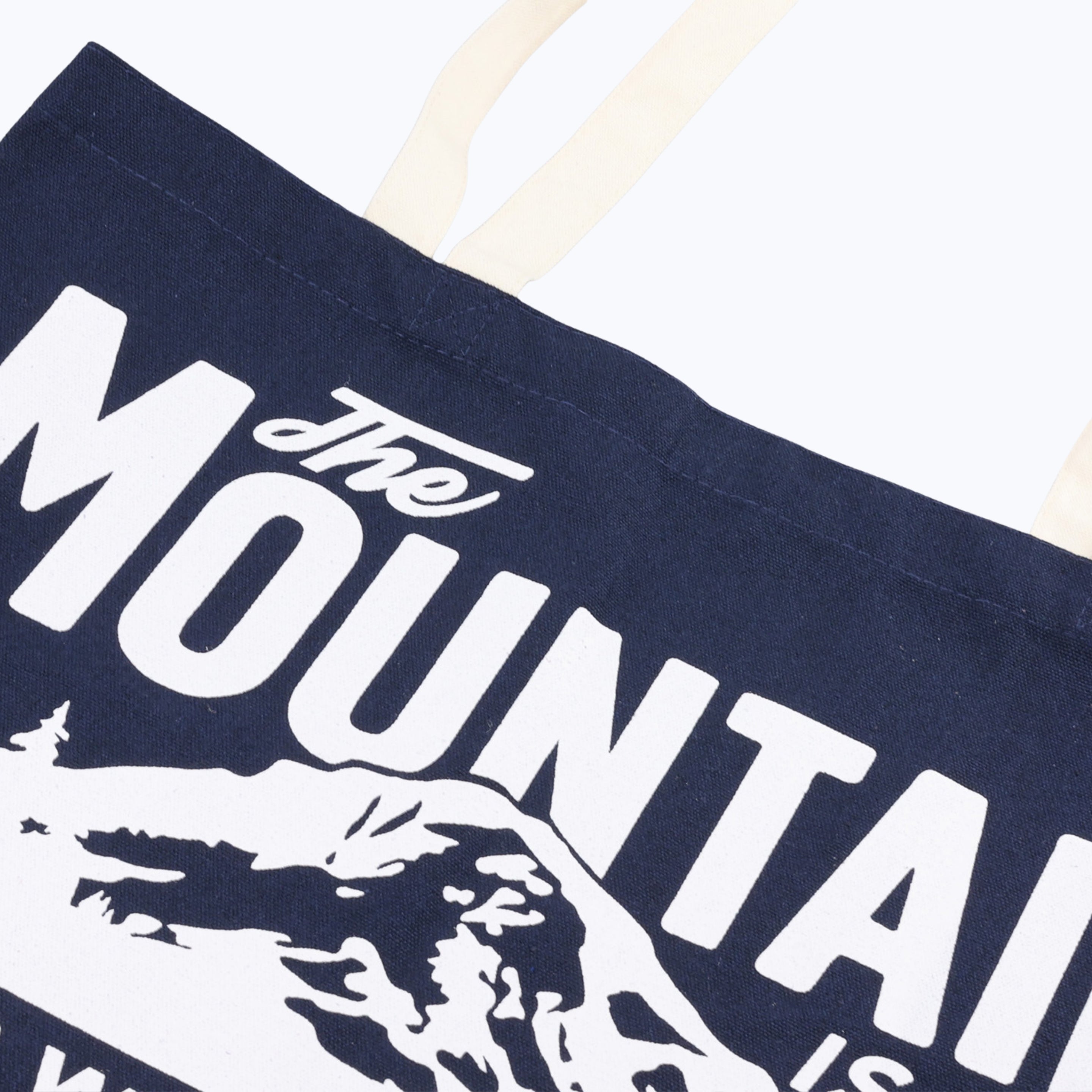 The Mountain Is Out Oversized Organic Tote Bag - Navy