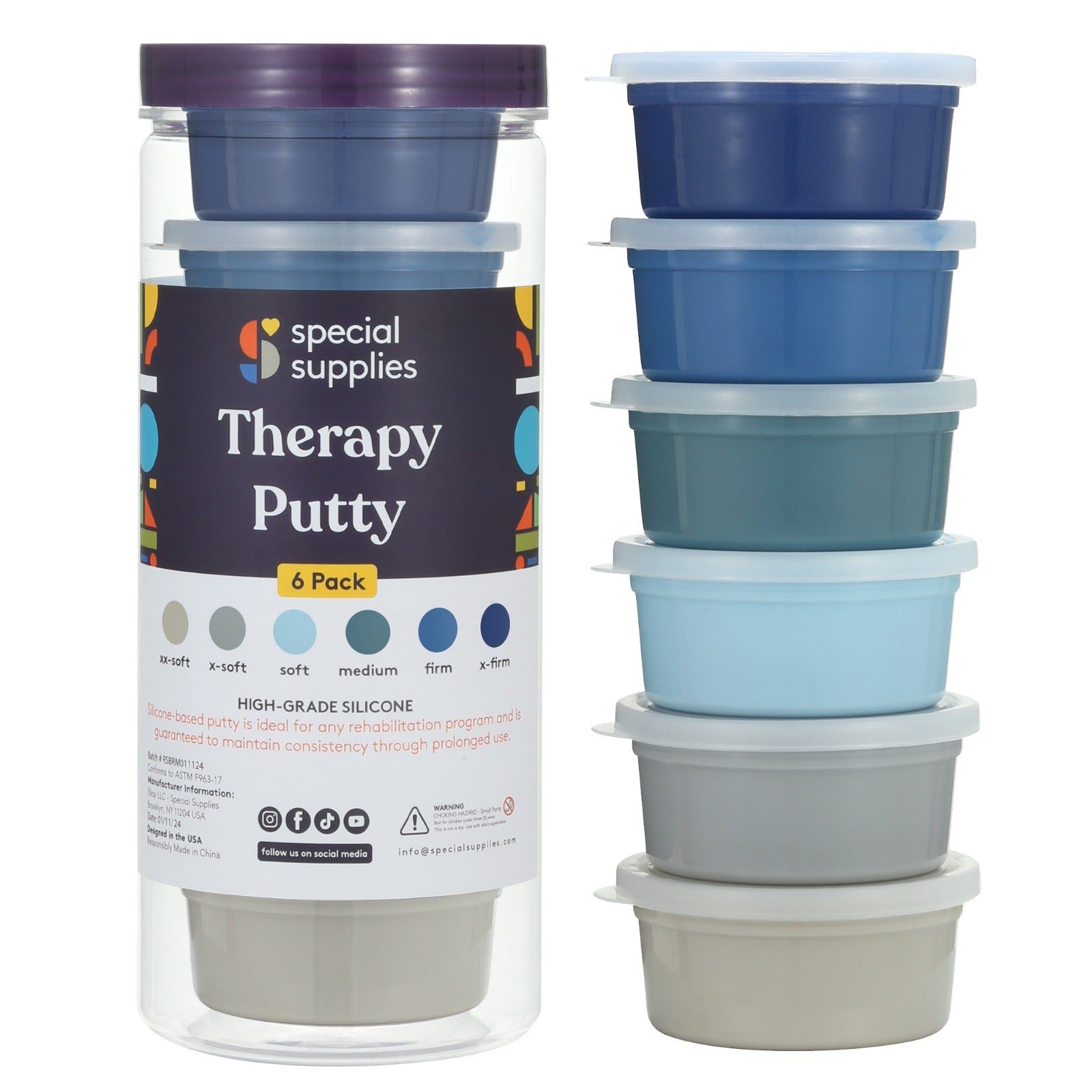 Therapy Putty (Ocean Colors): 6 Pack