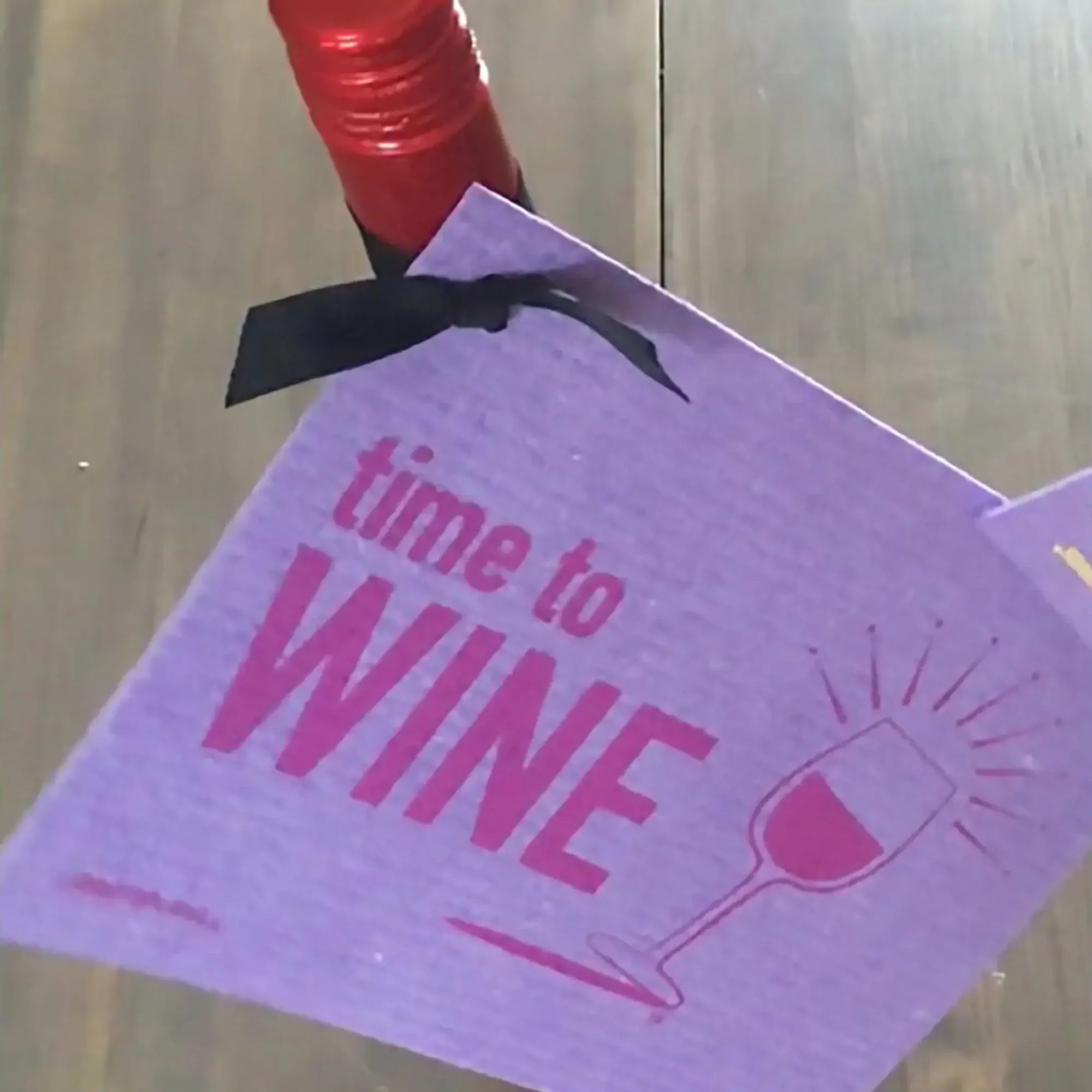 Time to Wine Red Wine Lover | Eco-friendly Swedish Dishcloth- Soak iT Up