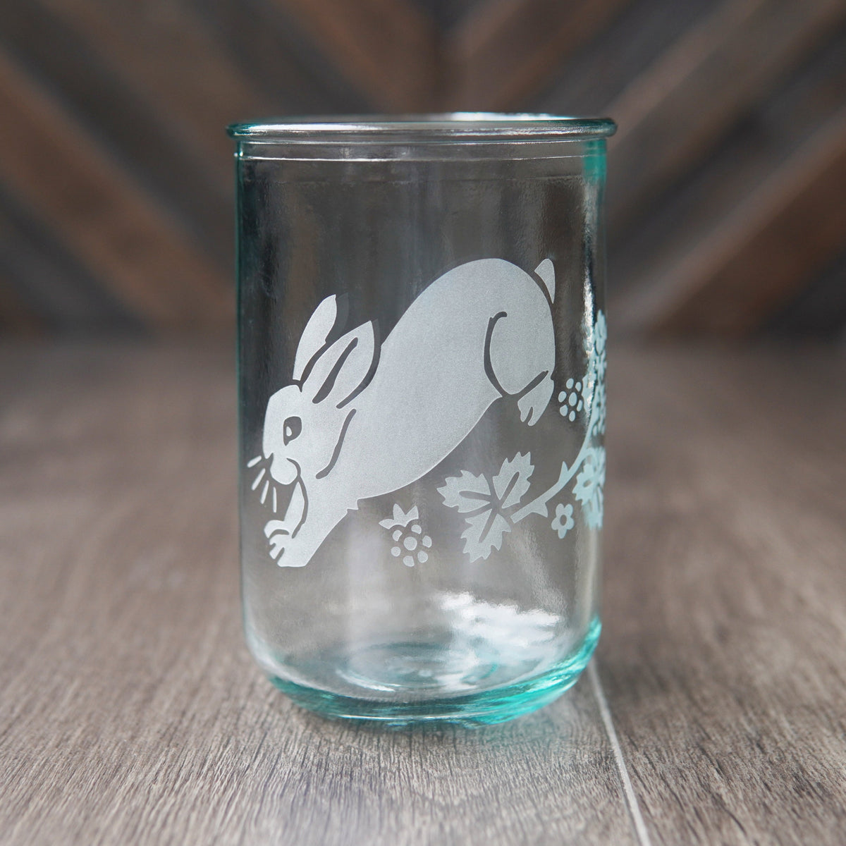 Rabbit Rustic Recycled Glass Candle Cup