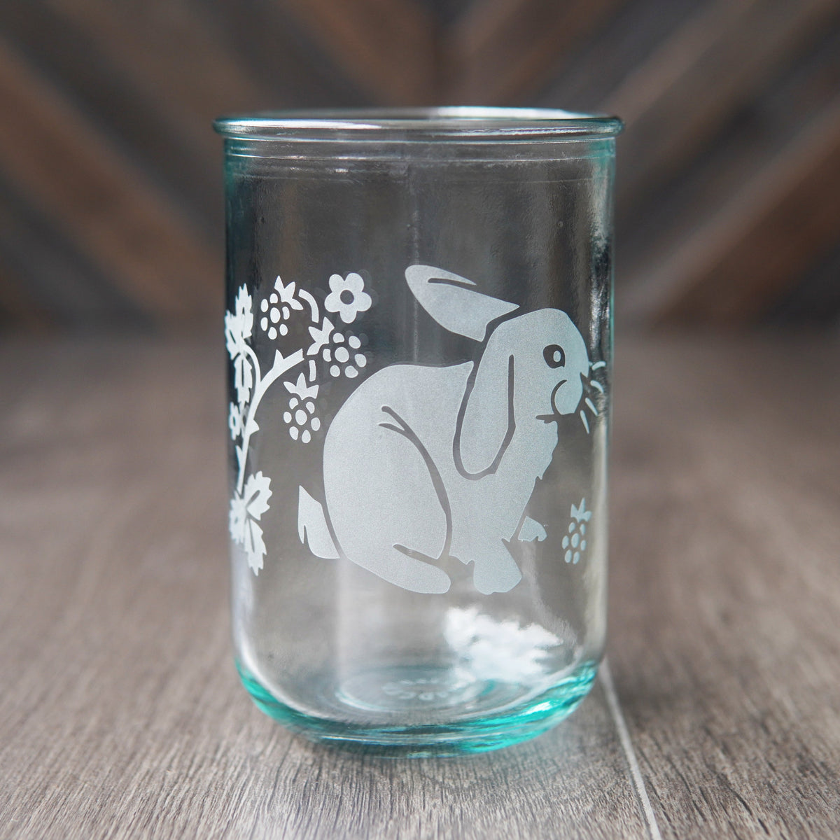Rabbit Rustic Recycled Glass Candle Cup