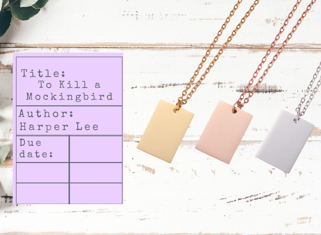 Banned Books Necklace | Library Card Charm | Book Lover Gift for Readers
