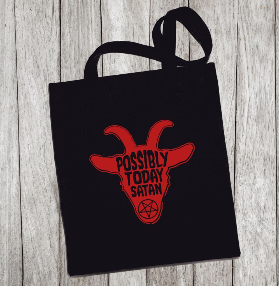 Reusable Grocery Bag/Tote Bag - "possibly today satan"