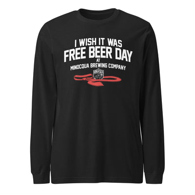 Free Beer Day Long Sleeve Tee (White Print)