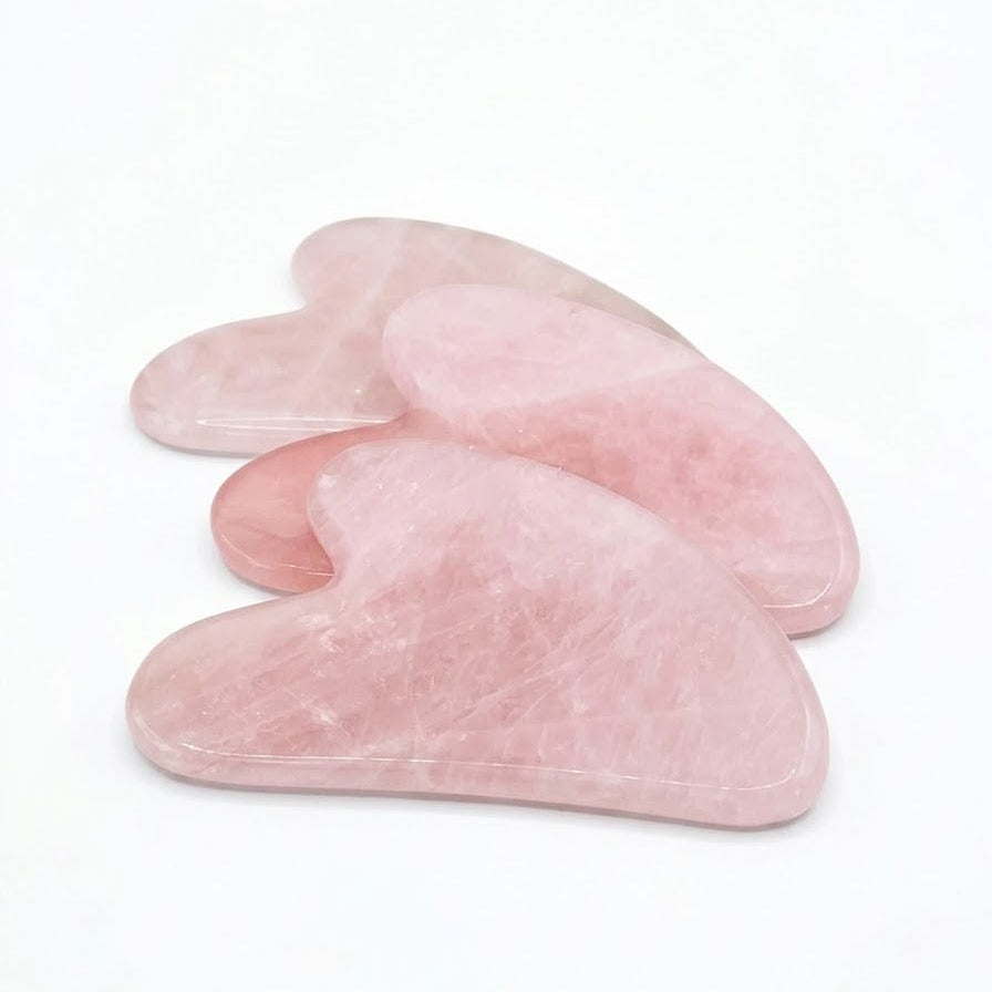 Rose Quartz Gua Sha Facial Massaging Stone