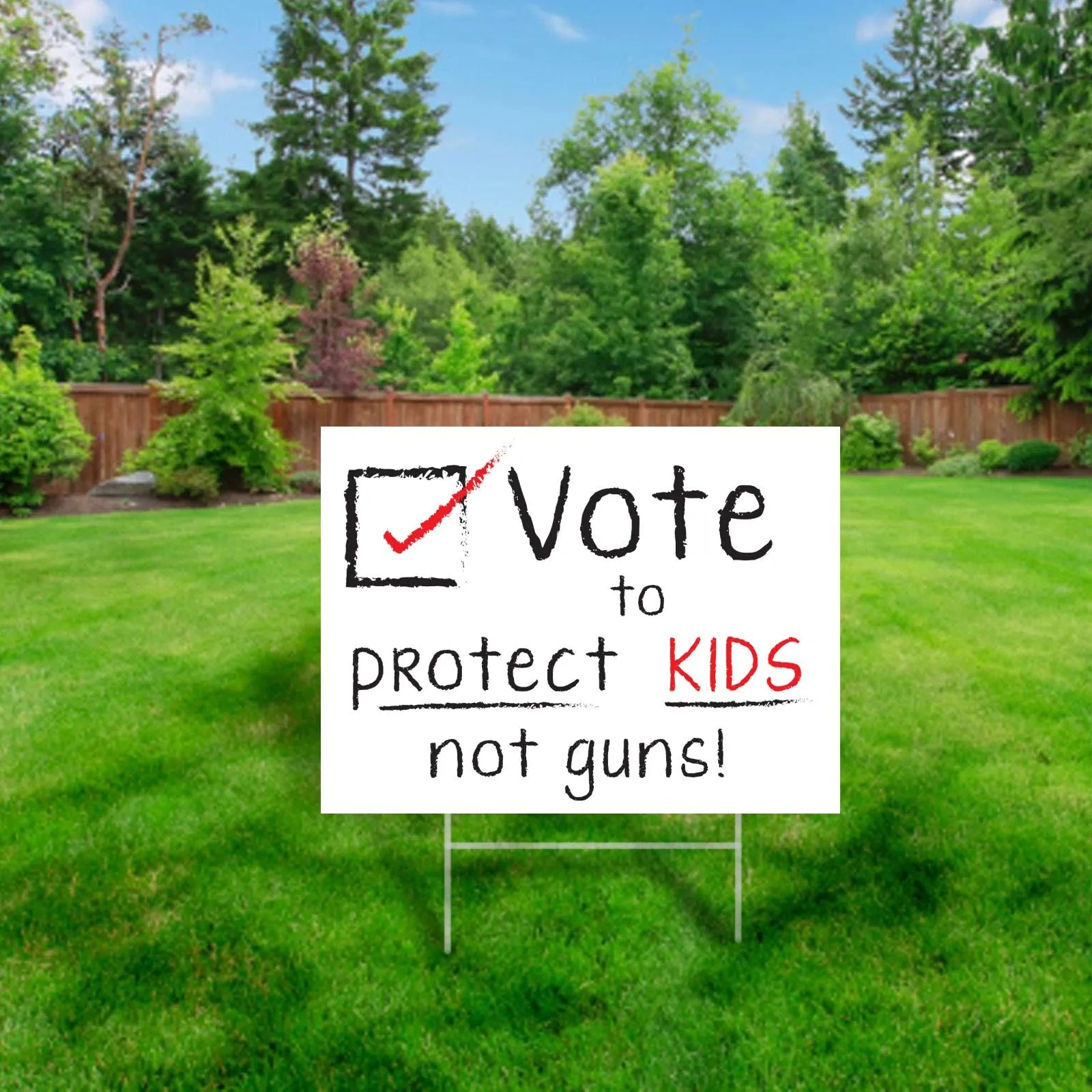 Vote to Protect Our Kids Not Guns, Anti-Gun Yard Sign