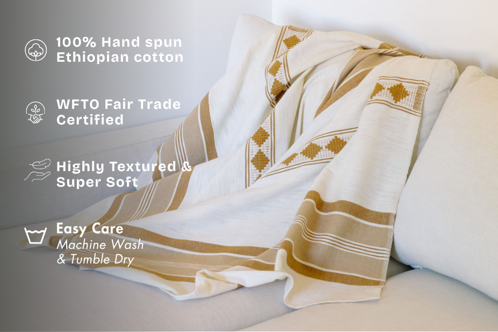 Weyra Handwoven Ethiopian Cotton Beach Towel