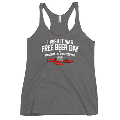 Free Beer Day Fitted Racerback Tank Top
