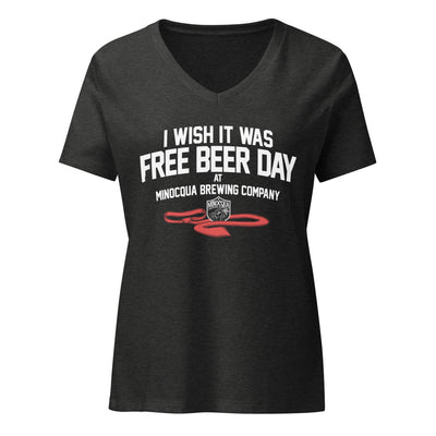 Free Beer Day Relaxed Fit V-neck T-shirt
