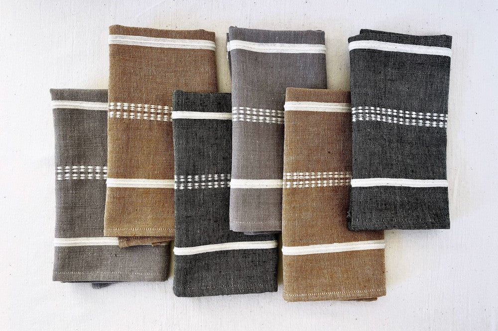 Zenach Handwoven Ethiopian Cotton Napkins | Set of 2